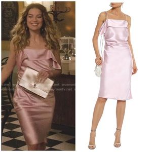 Helmut Lang ruched satin dress